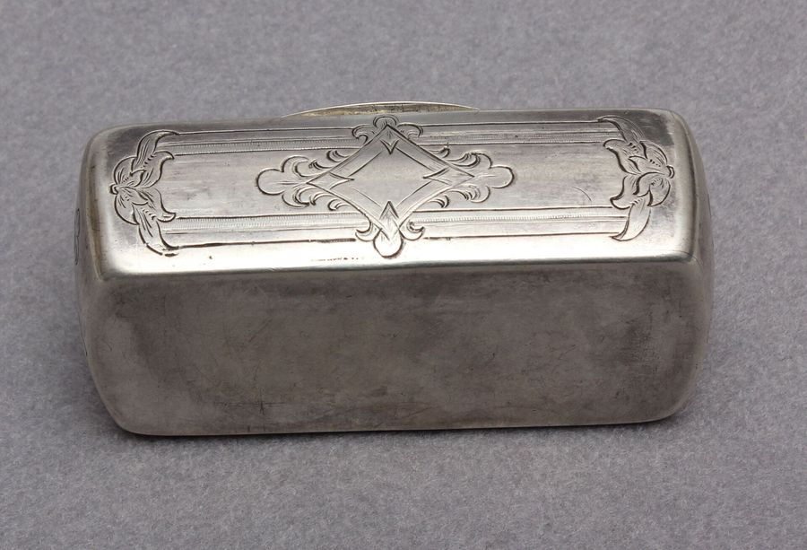 Antique Silver tobacco chest with gilding