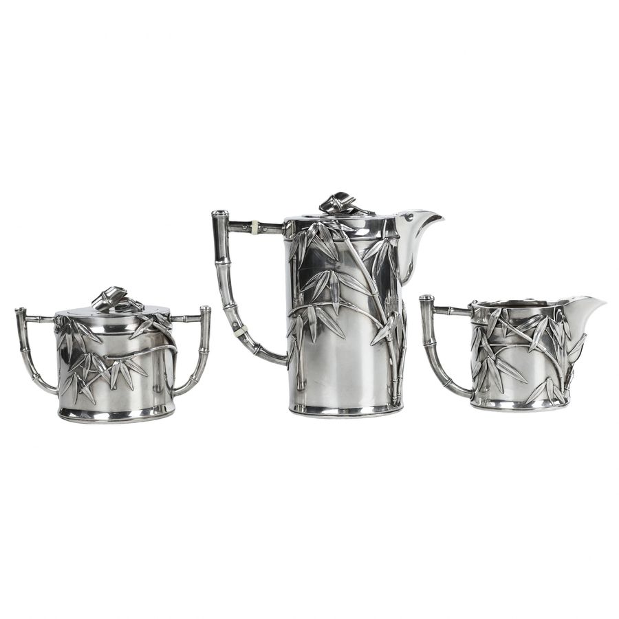 Antique Silver tea set Miyamoto Shoko, Japan, first half of the 20th century.