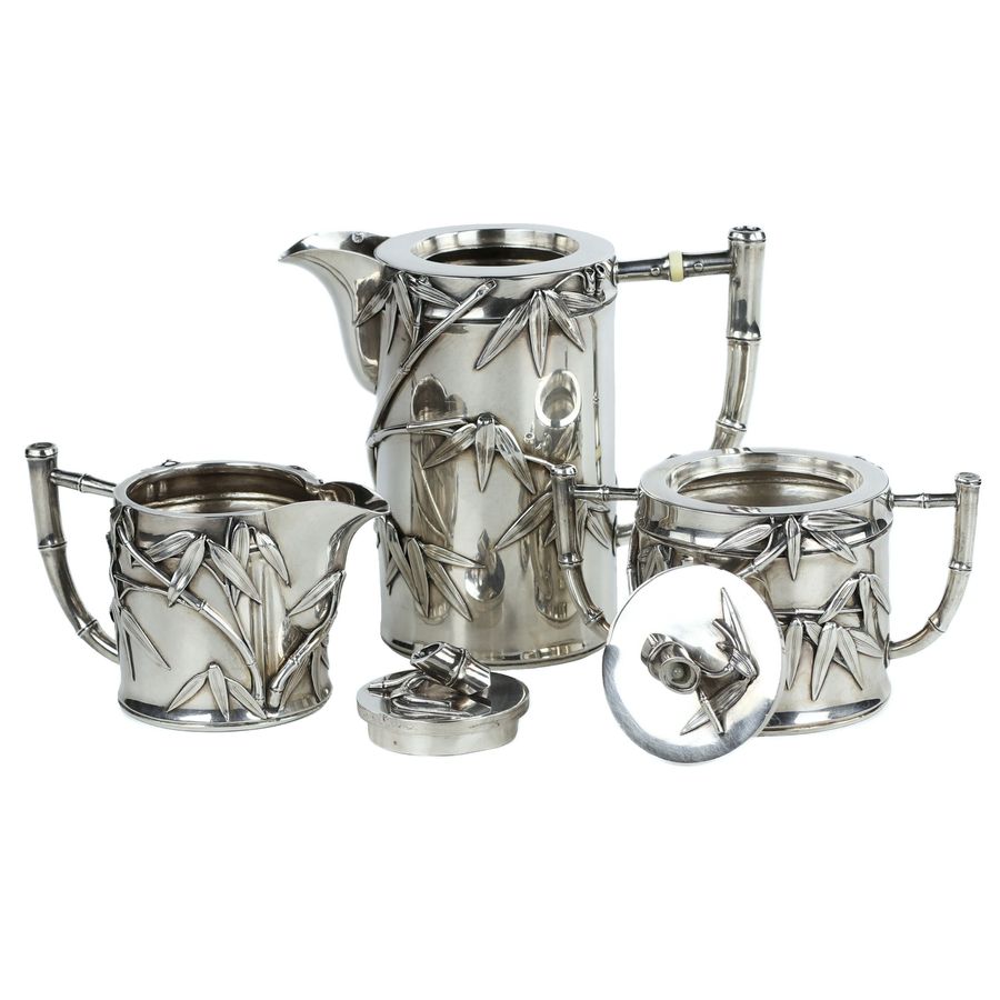 Antique Silver tea set Miyamoto Shoko, Japan, first half of the 20th century.