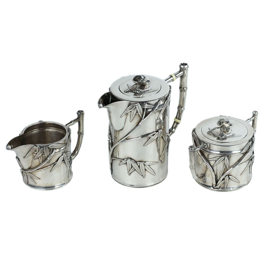 Antique Silver tea set Miyamoto Shoko, Japan, first half of the 20th century.