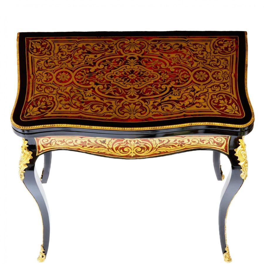 Antique Card table in Boulle style.