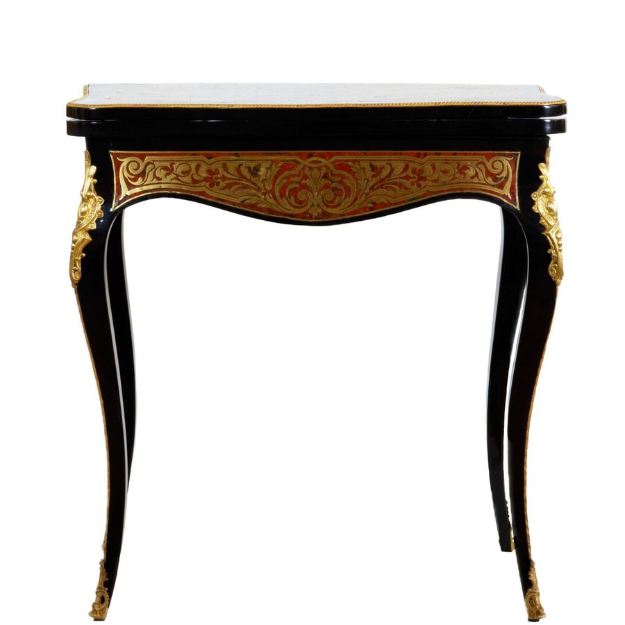 Antique Card table in Boulle style.