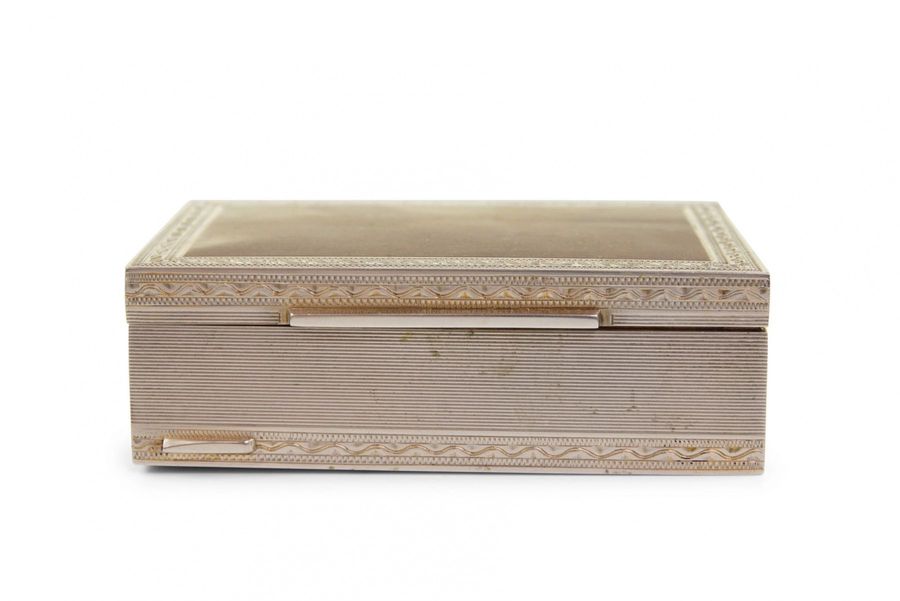 Antique Rare silver erotic musical automatic box.