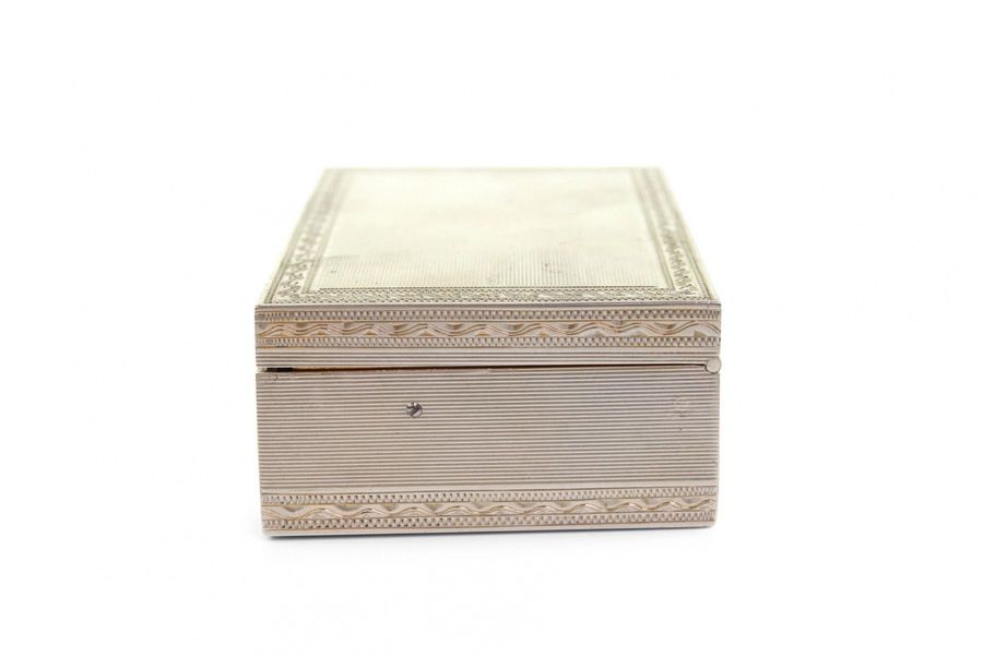 Antique Rare silver erotic musical automatic box.