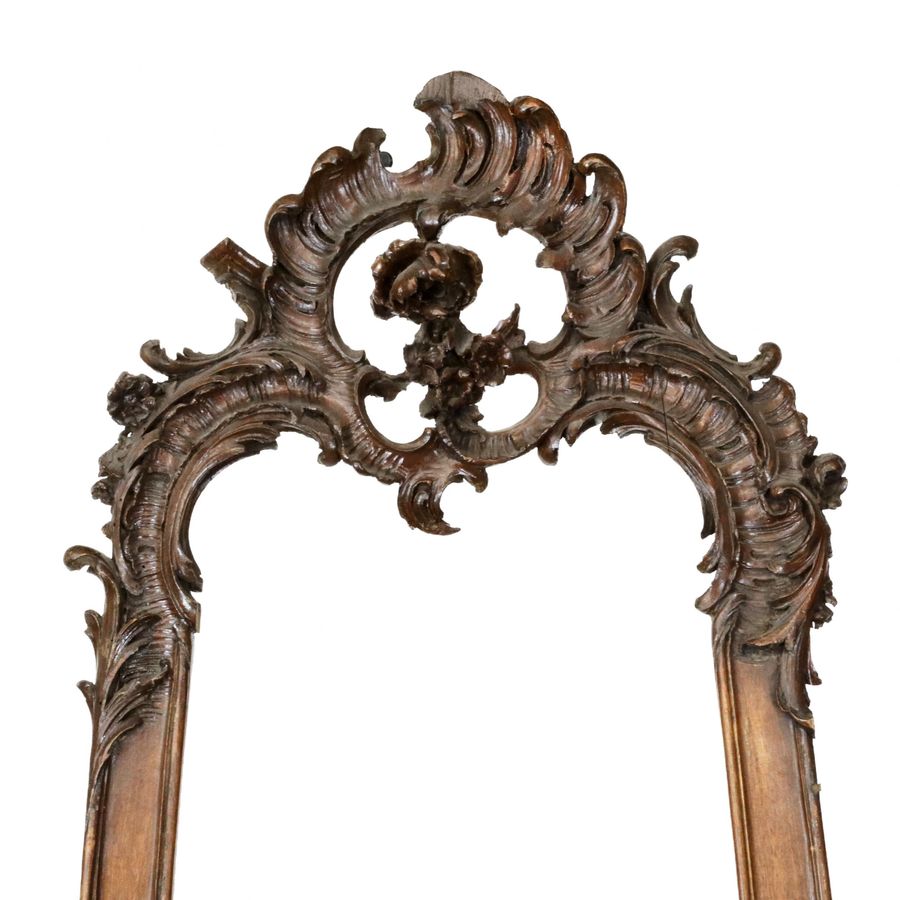 Antique Carved, wooden easel of the turn of the 19th-20th centuries in neo-rococo style.