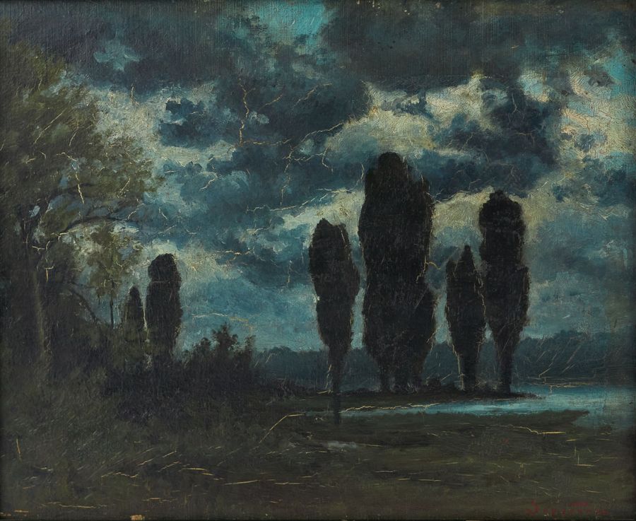 Antique Night landscape V.I. Zarubina.Russia