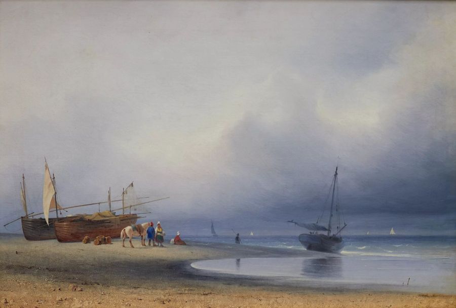 Antique A.N. Mordvinov. Seascape. 1849.