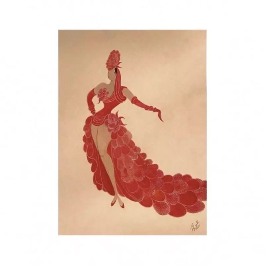 Antique Drawing from the series Stage costumes Erte