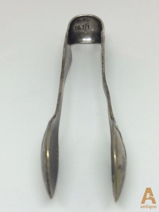 Antique Silver sugar tongs. Warchawa