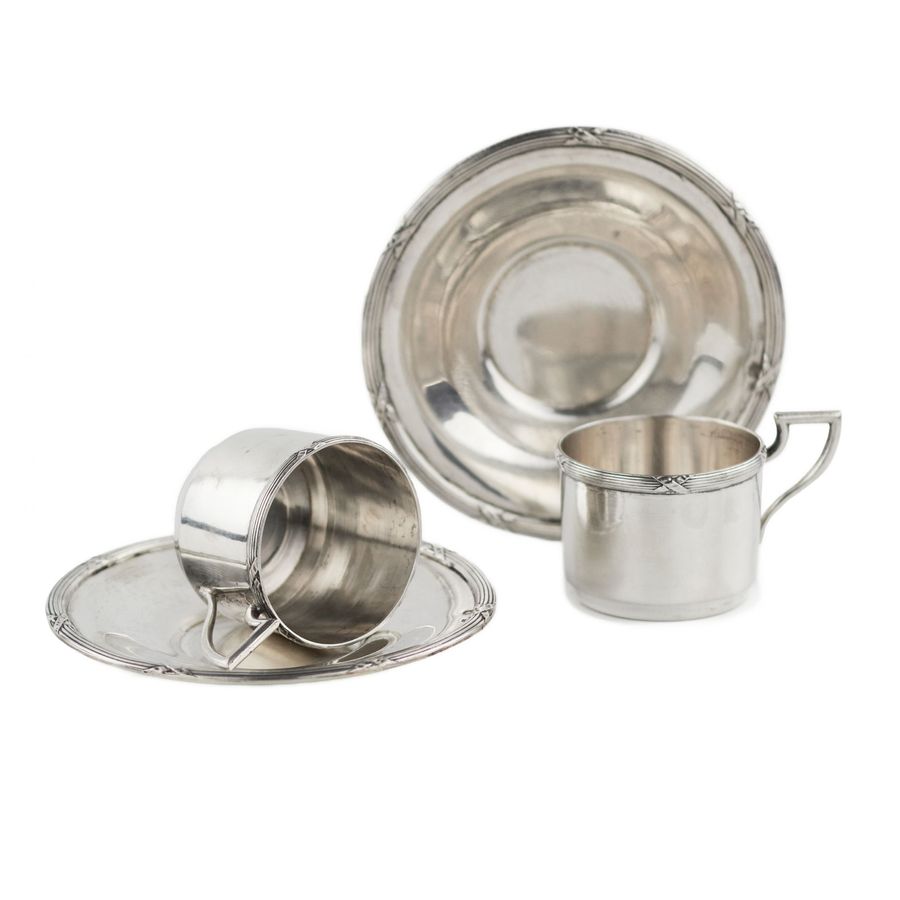 Antique Silver coffee cups