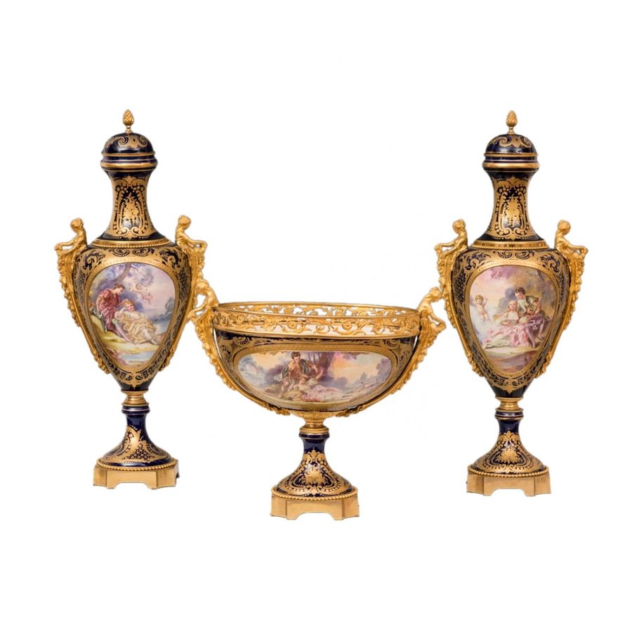 Antique Porcelain set. Sevres. 19th century.