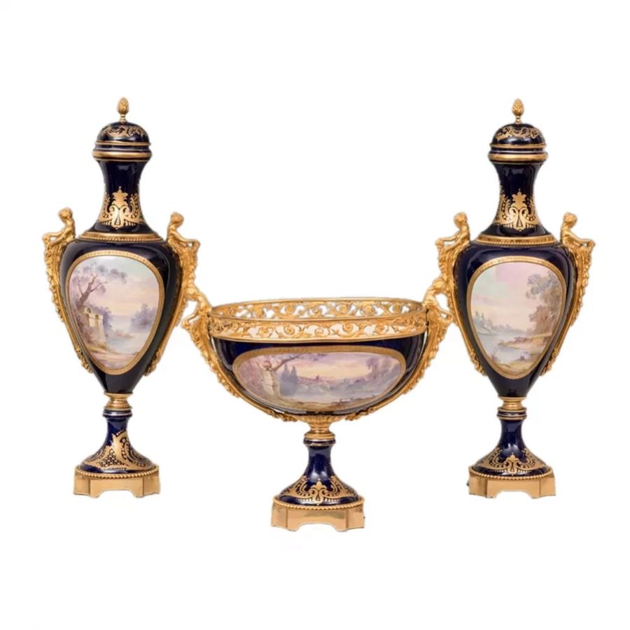 Antique Porcelain set. Sevres. 19th century.