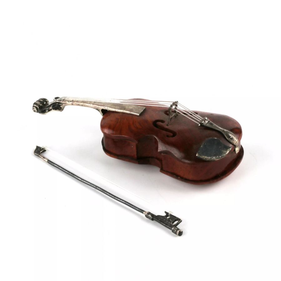 Antique Miniature violin model in its own case.