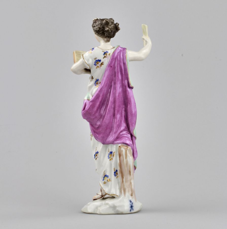 Antique Porcelain figurine Allegory of Poetry.