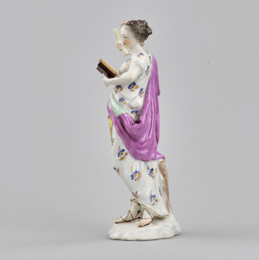 Antique Porcelain figurine Allegory of Poetry.