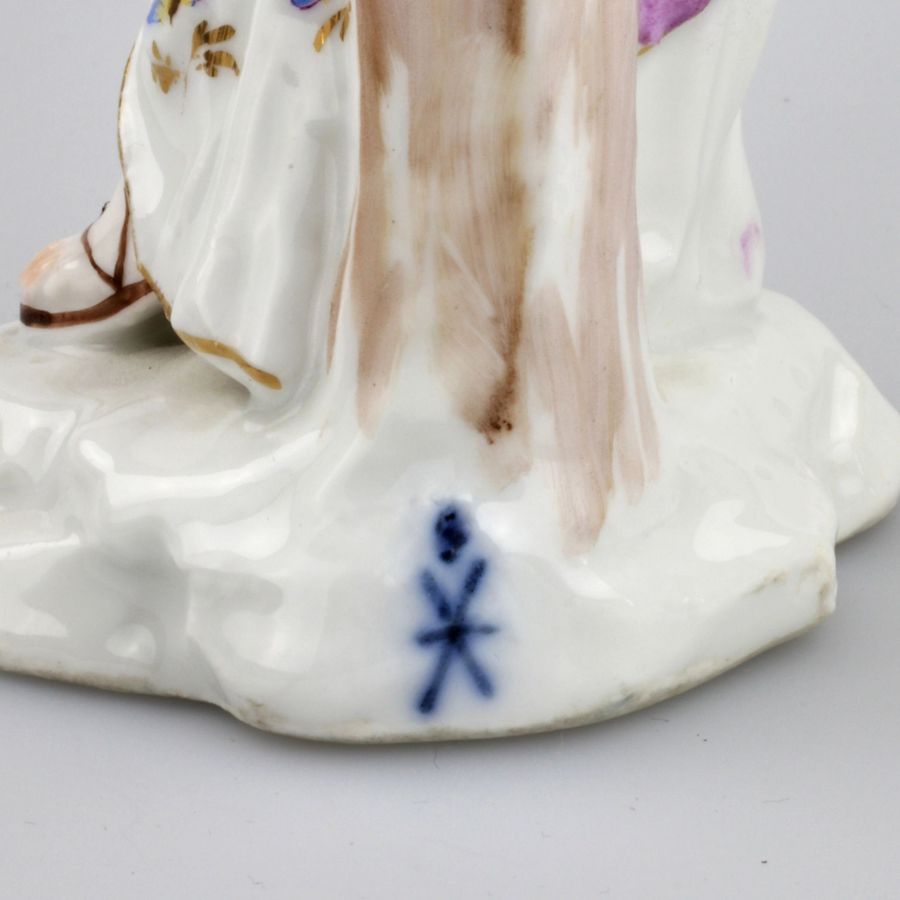 Antique Porcelain figurine Allegory of Poetry.