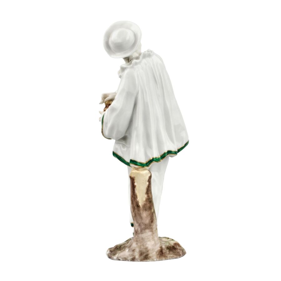 Antique Porcelain figurine of Pierrot. Germany. End of the 19th century.