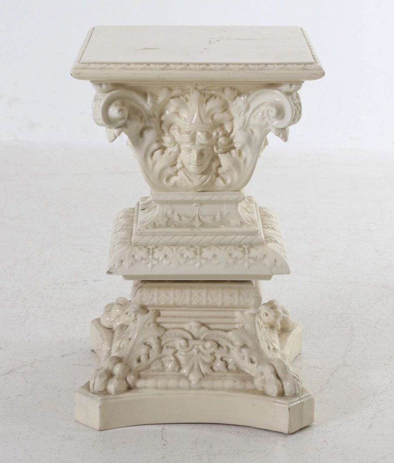 Antique Glazed ceramic pedestal