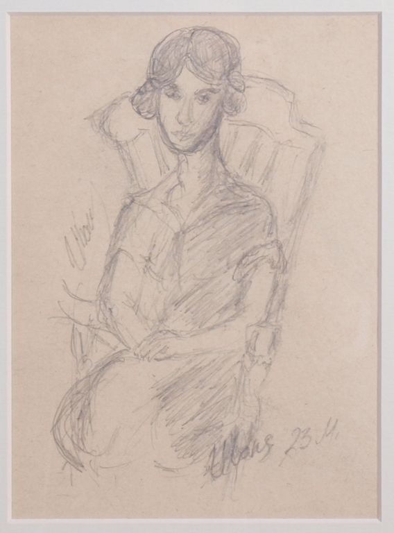 Antique Sketch for the portrait of Meija Amiragova