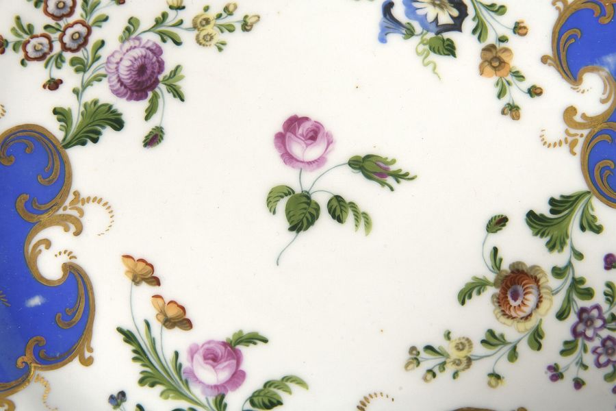 Antique Decorative porcelain plate Flowers