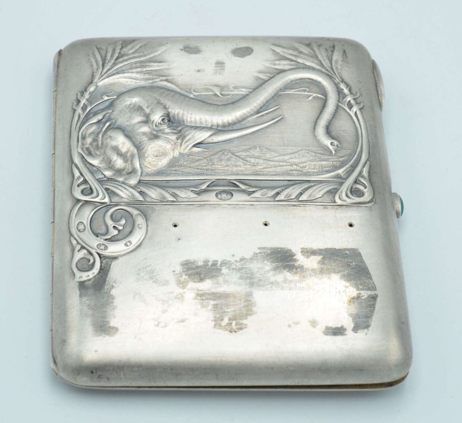 Antique Silver holder for cigarettes