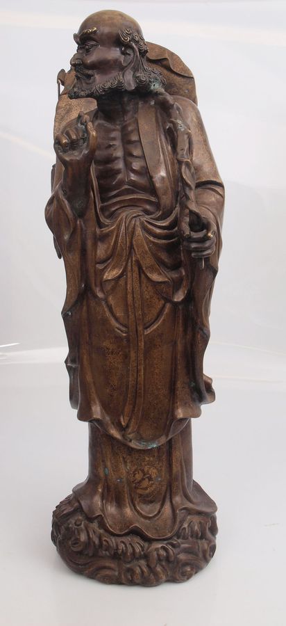 Antique Bronze figure of Bodhidharma