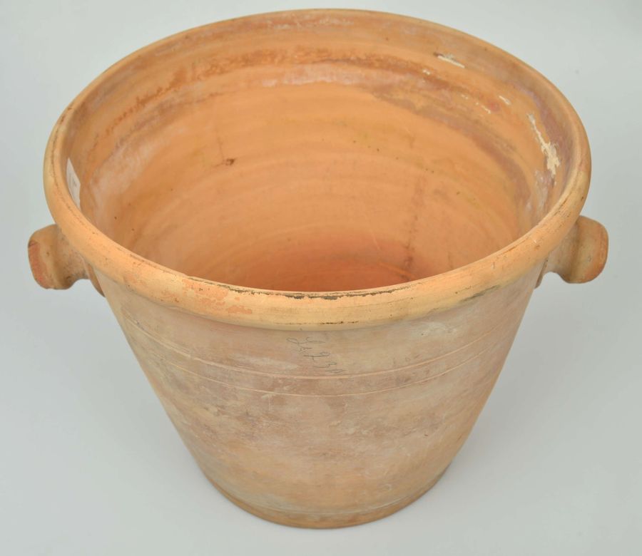 Antique Kuznetsov clay flower pot