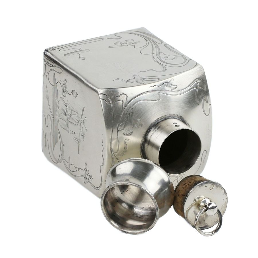 Antique Russian Silver Tea Caddy. Moscow 1896-1908