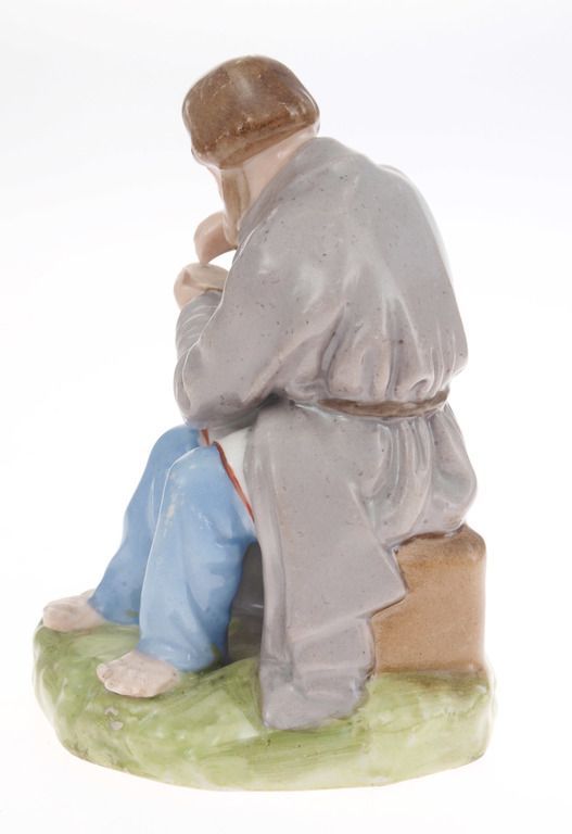 Antique 20th century 20`s Russia Verbilki Porcelain figure Man with bread