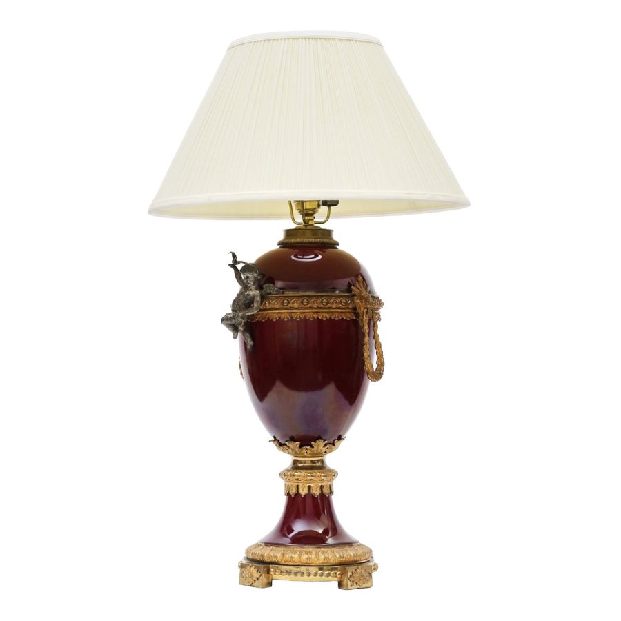 Antique Porcelain table lamp.