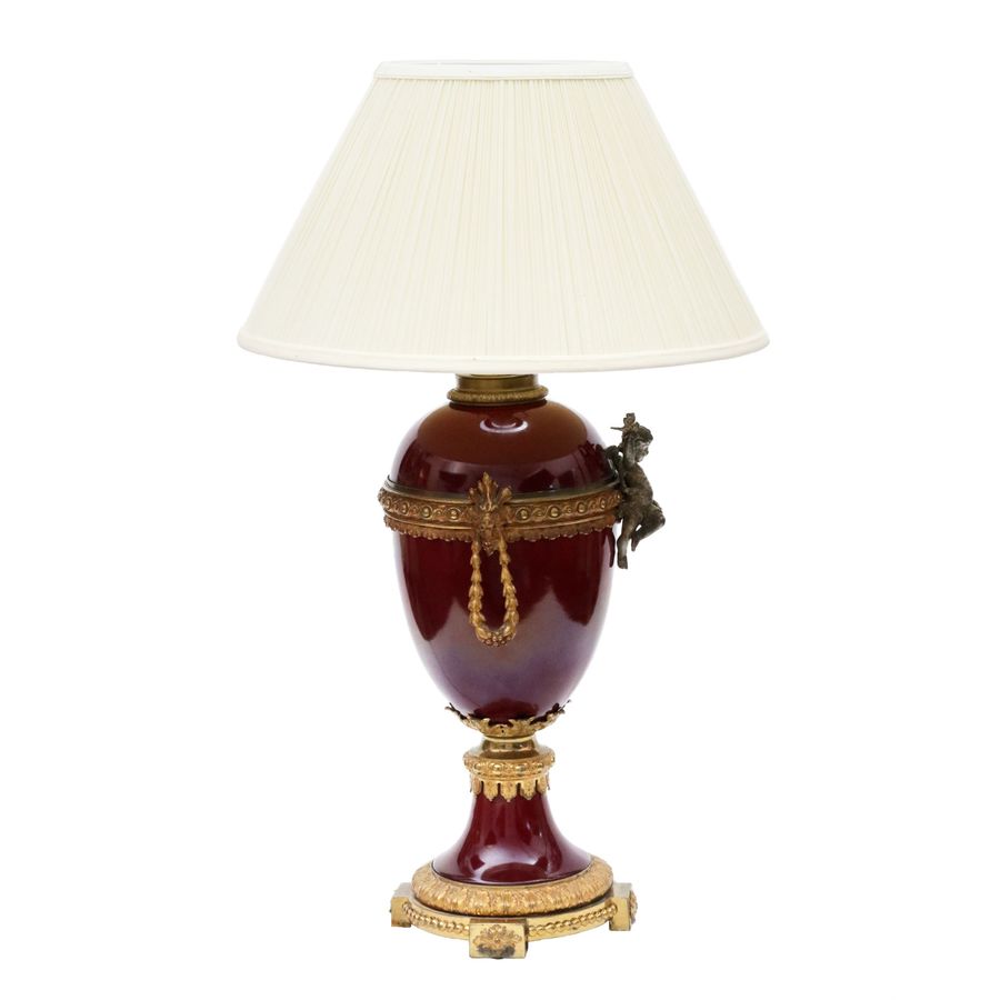 Antique Porcelain table lamp.