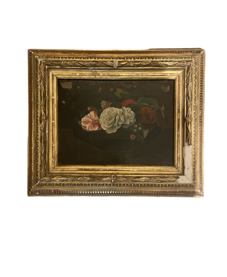 Antique Still Life, Oil on Canvas, Dated 1861.