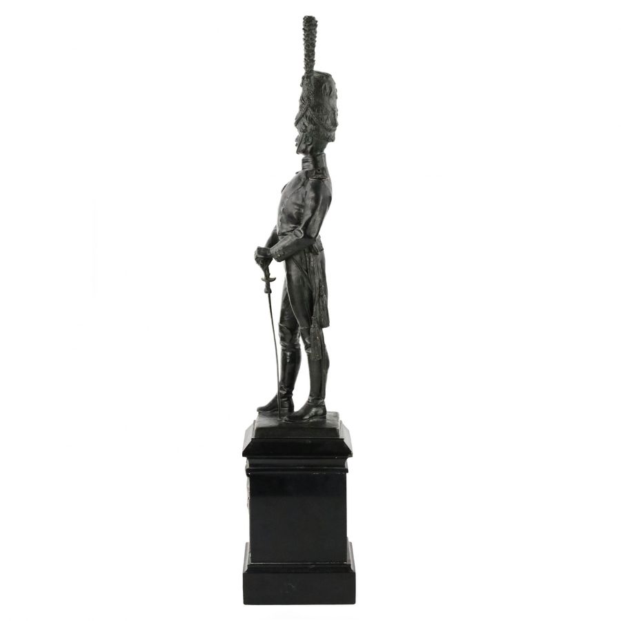 Antique Bronze figure of an officer. Alfred Olson.