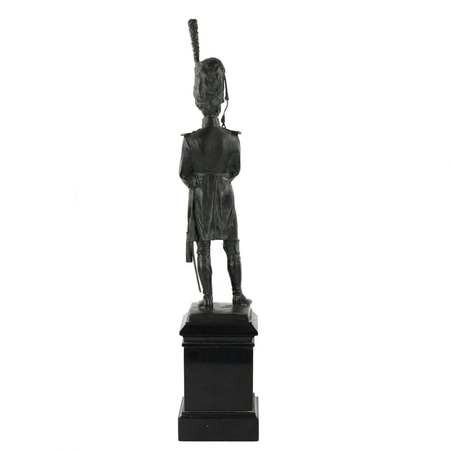 Antique Bronze figure of an officer. Alfred Olson.