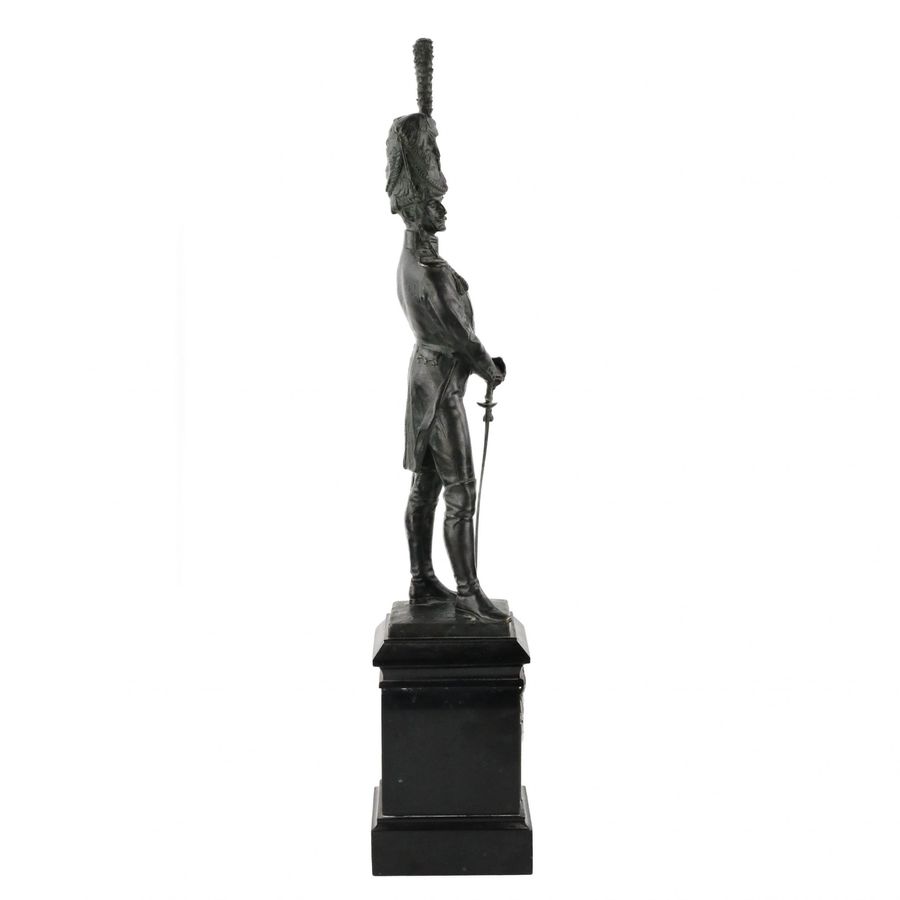 Antique Bronze figure of an officer. Alfred Olson.