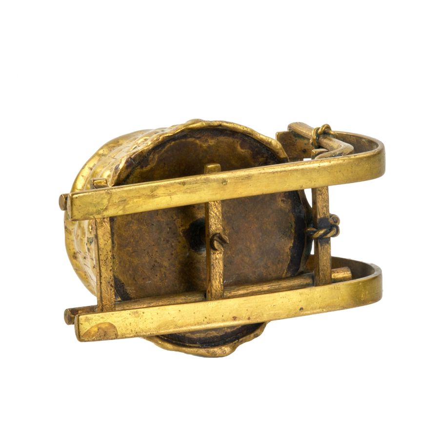 Antique Brass ashtray Water sleigh. Late 19th century