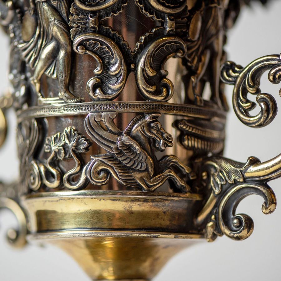 Antique Large Russian silver cup. Ekvist Carl Gustav. St. Petersburg, mid-19th century.