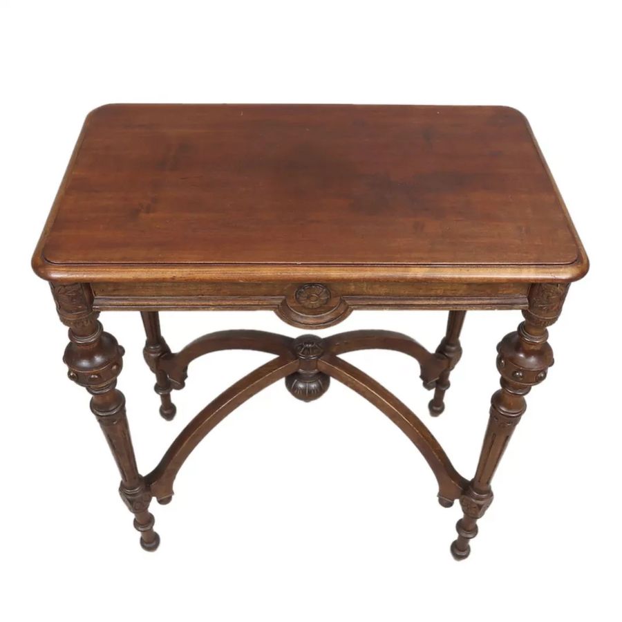 Antique Napoleon III style walnut coffee table.