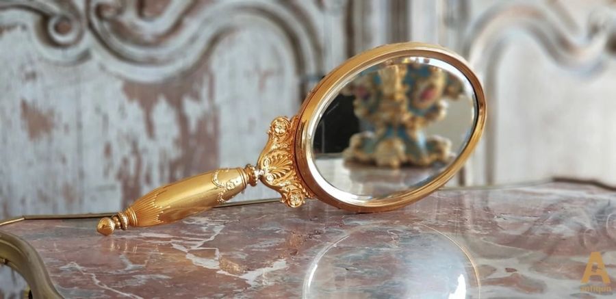 Antique Hand mirror Empire style