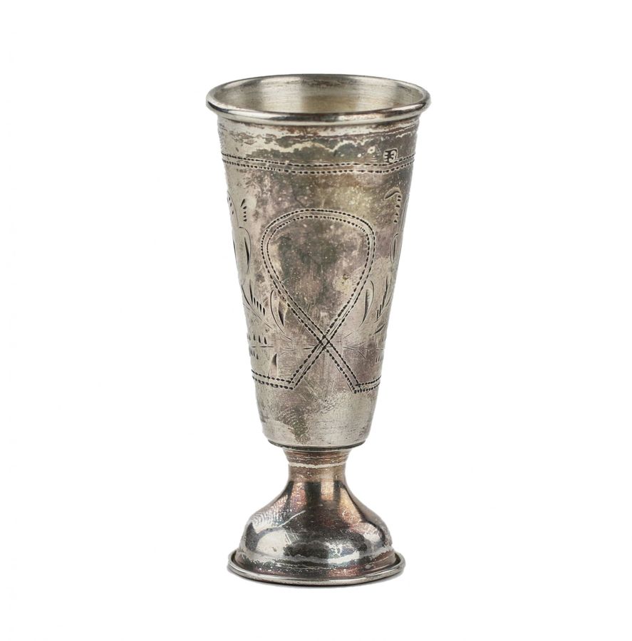 Antique Silver glass for Kiddush. Kyiv 1908-1809