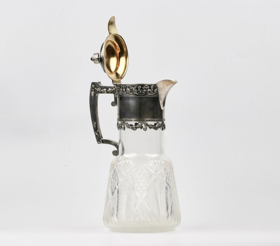 Antique Crystal jug in silver. 13th Artel. Moscow