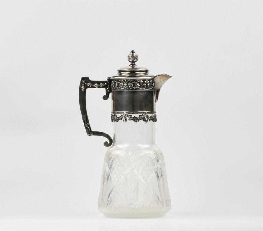 Antique Crystal jug in silver. 13th Artel. Moscow