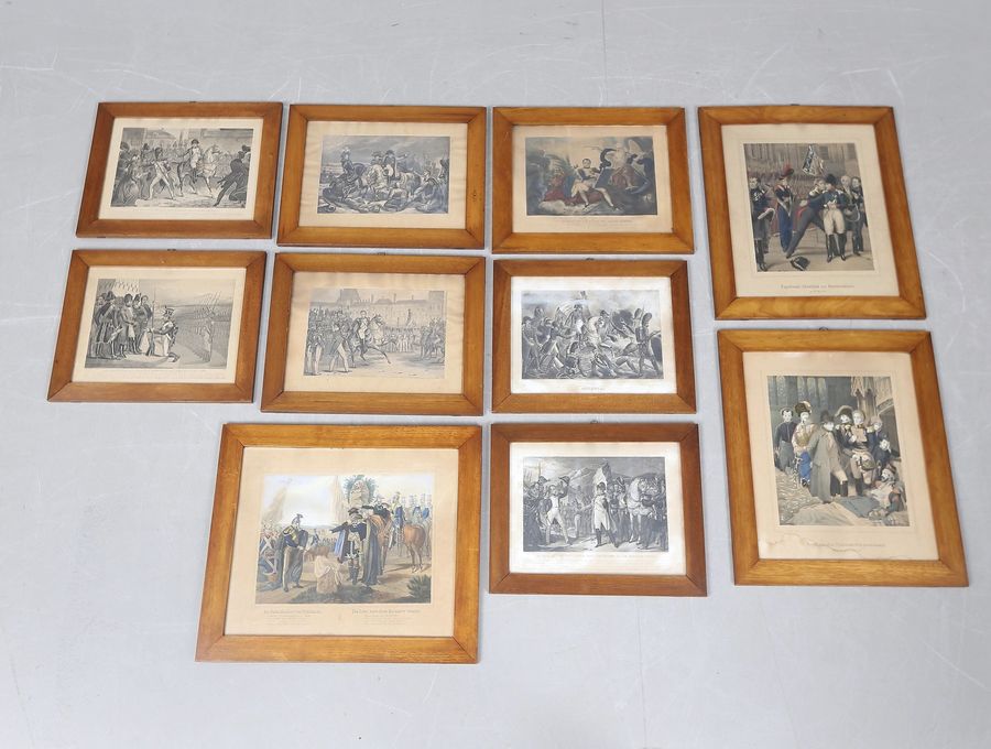 Antique Ten engravings from the cycle Napoleon