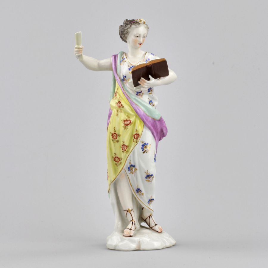 Porcelain figurine Allegory of Poetry.