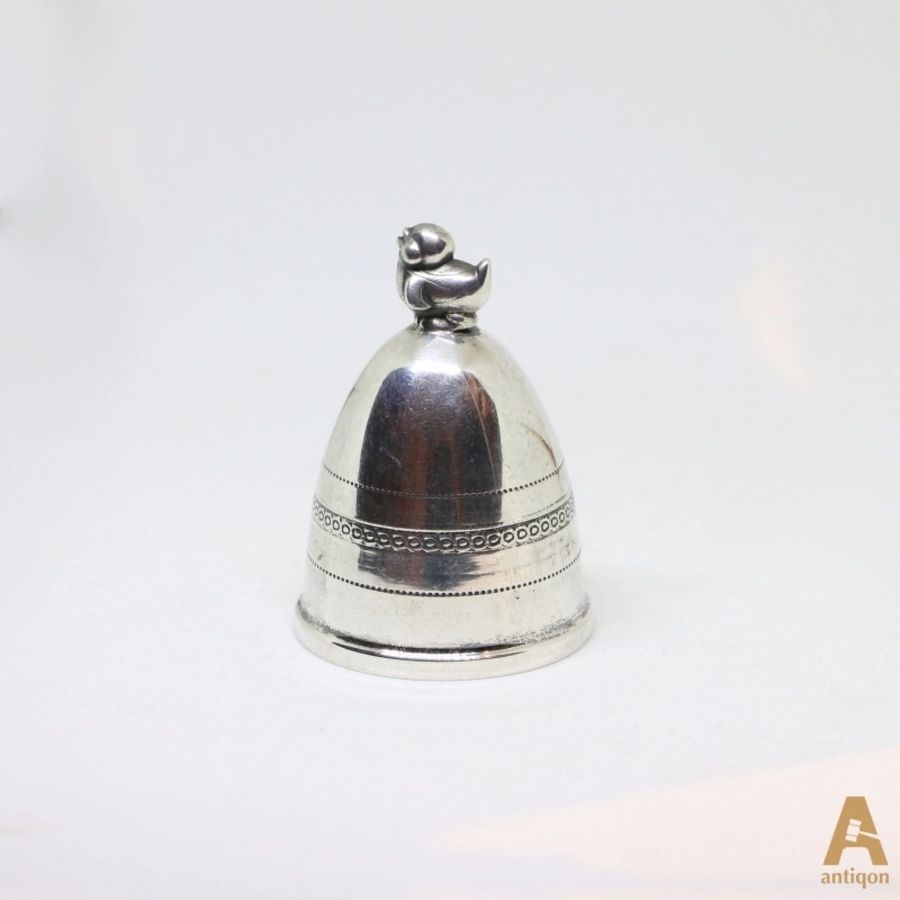 Silver cover for egg cup