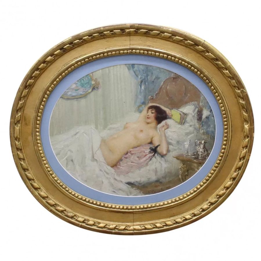 Painting "Nude girl", K.Somov, 1897