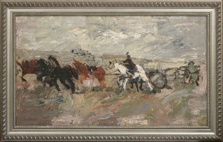 Landscape with horses