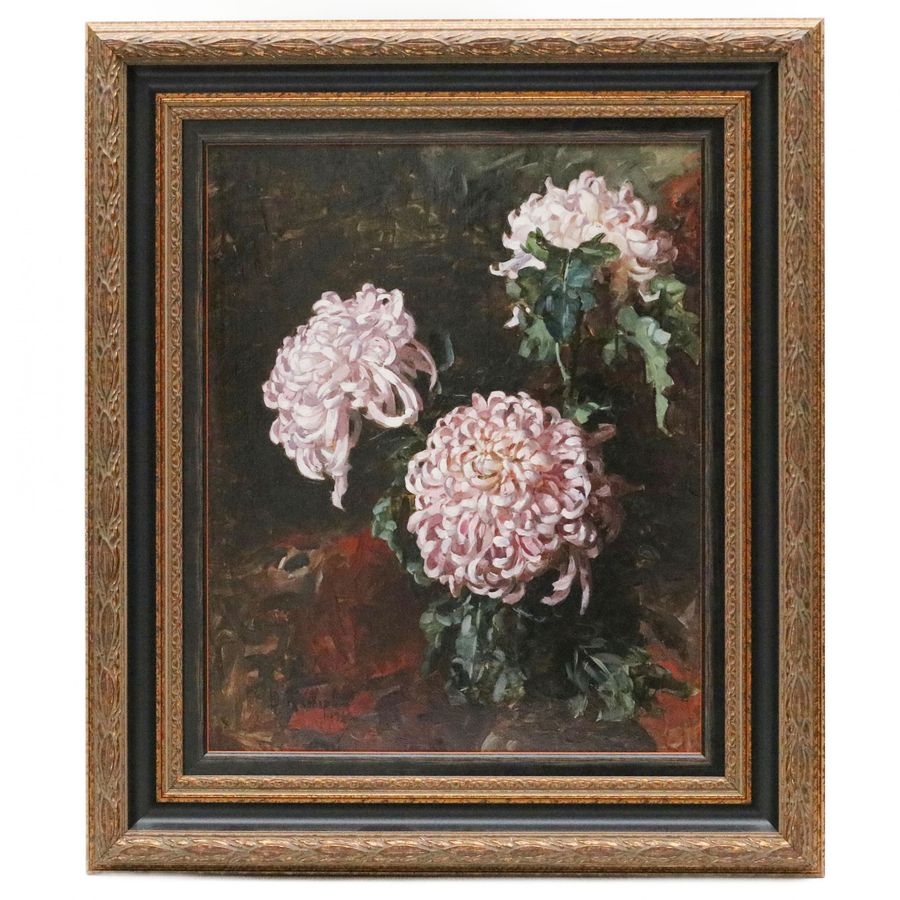 Julius  Klever son. Still life of Chrysanthemums. 1920