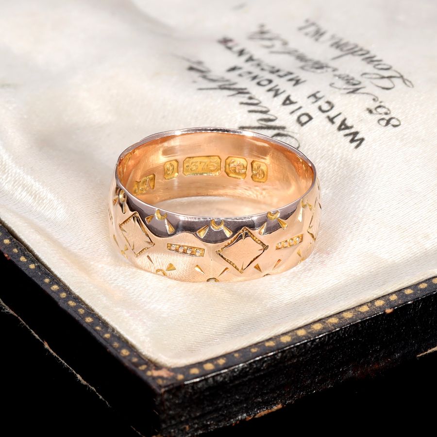 Antique The Antique 1901 Engraved Wedding Ring