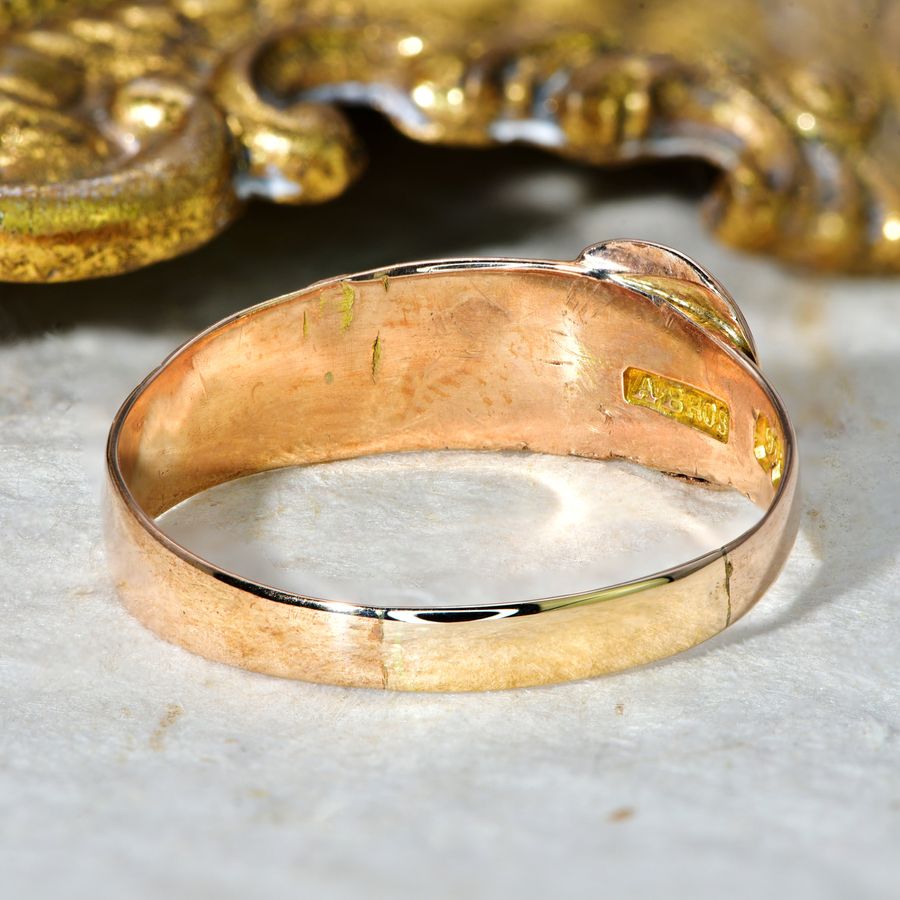 Antique The Antique 1916 9ct Gold Floral Belt Ring